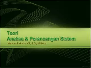 Ppt Analisa Perancangan Sistem Informasi Powerpoint Presentation