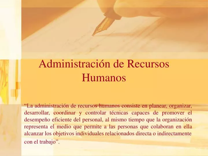 Ppt Administraci N De Recursos Humanos Powerpoint Presentation Free