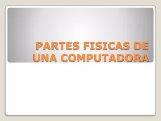 PPT La Computadora Y Sus Partes PowerPoint Presentation Free