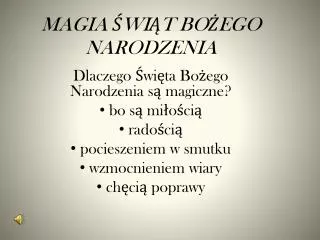 Ppt Tradycje I Zwyczaje Obchodzenia Wi T Bo Ego Narodzenia W