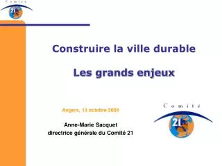 Ppt D Veloppement Durable Et Urbanisme Quels Enjeux Powerpoint