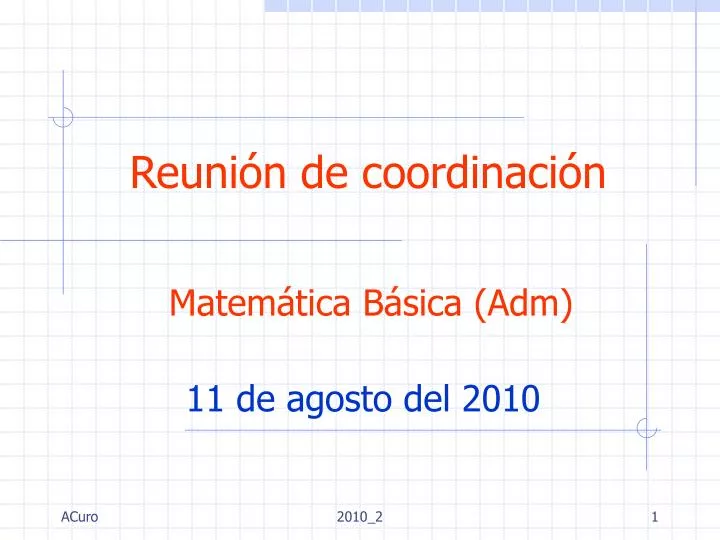 PPT Reunión de coordinación PowerPoint Presentation free download