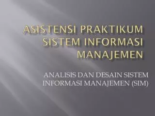 Ppt Sistem Informasi Manajemen Sim Powerpoint Presentation Free