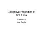 PPT Colligative Properties Of Solutions PowerPoint Presentation Free