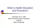 Ppt Health Education And Health Promotion Powerpoint Presentation