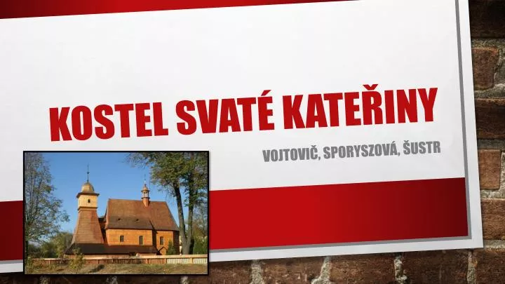 PPT Kostel svaté kateřiny PowerPoint Presentation free download ID