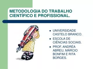 metodologia do trabalho cient fico e profissional