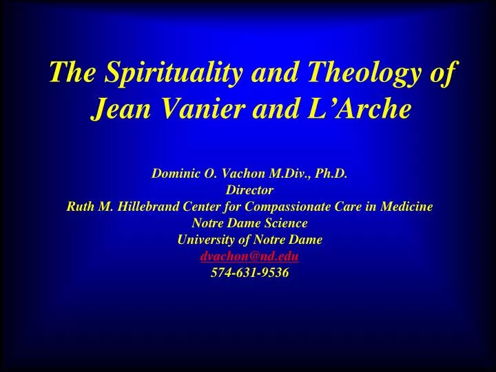 the spirituality and theology of jean vanier and l arche