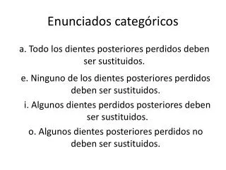 enunciados categ ricos