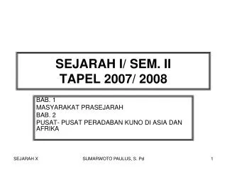 sejarah i sem ii tapel 2007 2008