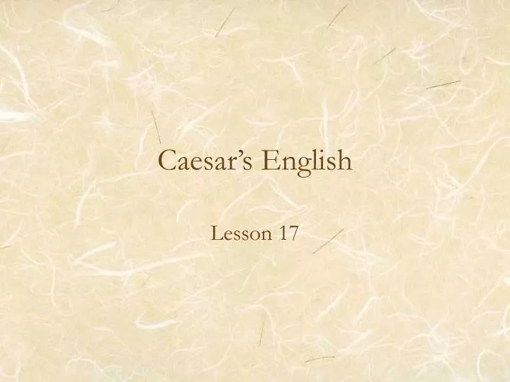 caesar s english