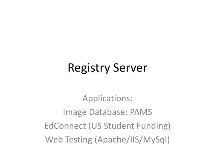 registry server