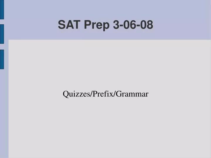 quizzes prefix grammar