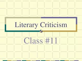 Literary Criticism