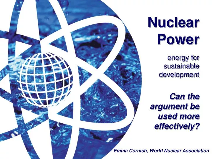 nuclear power energy for sustainable development