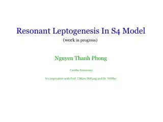 Resonant Leptogenesis In S4 Model