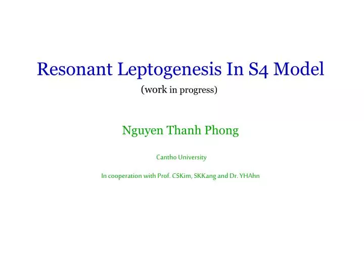 resonant leptogenesis in s4 model