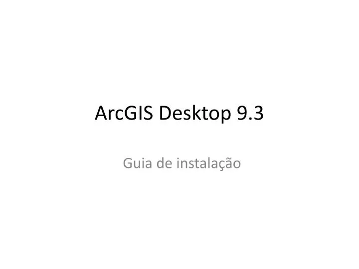 arcgis desktop 9 3