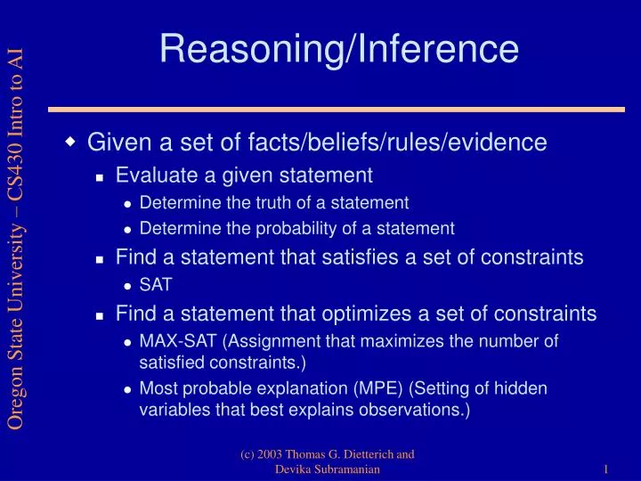reasoning inference