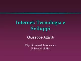 internet tecnologia e sviluppi