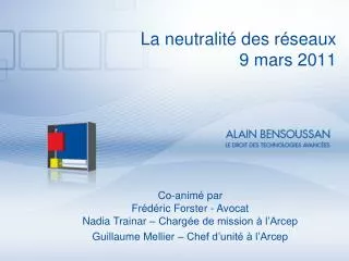 la neutralit des r seaux 9 mars 2011