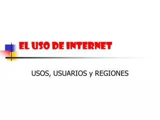 el uso de internet