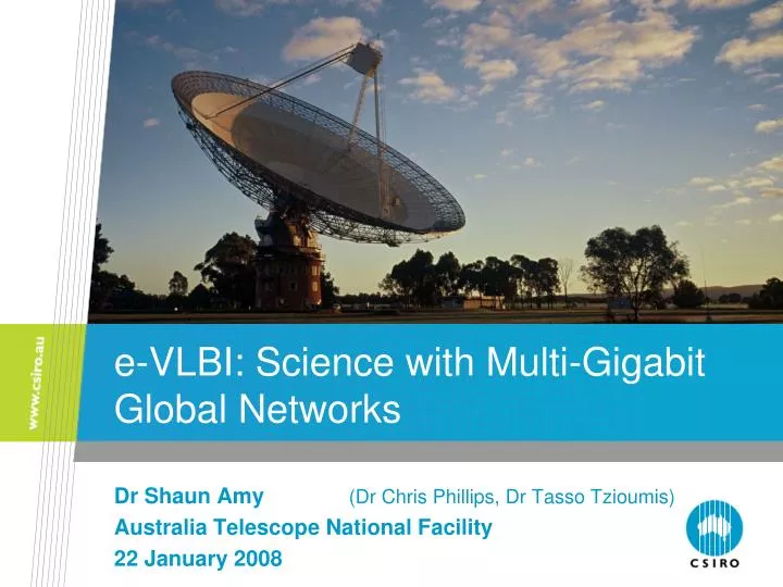 e vlbi science with multi gigabit global networks