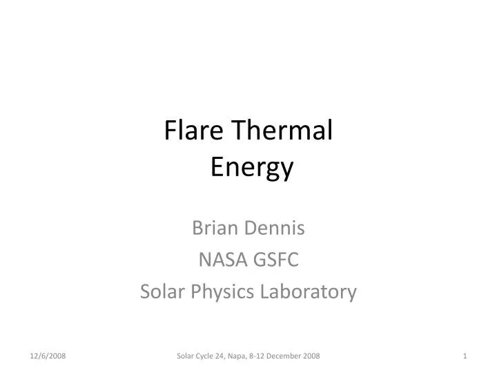 flare thermal energy