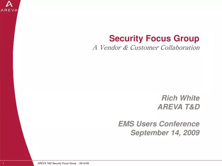 security focus group a vendor customer collaboration