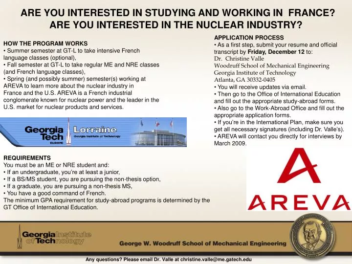 are you interested in studying and working in france are you interested in the nuclear industry