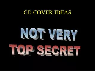CD COVER IDEAS