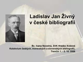 ladislav jan ivn v esk bibliografii