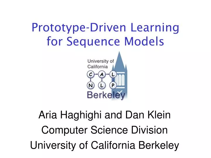 prototype driven learning for sequence models