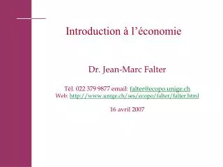 introduction l conomie