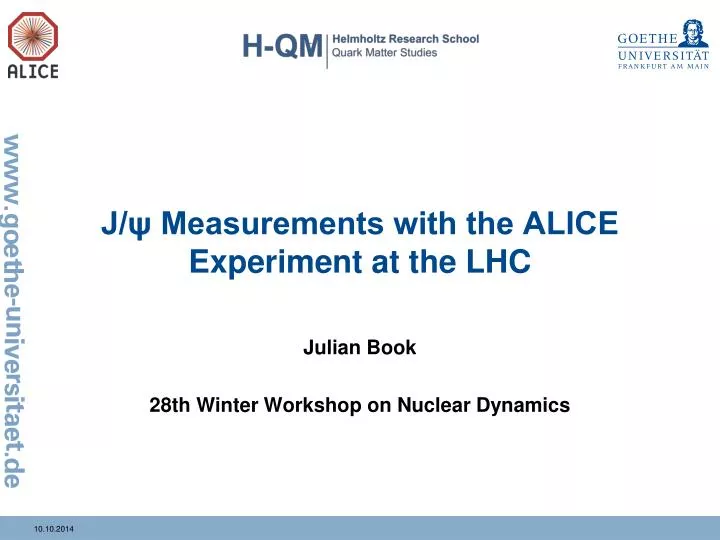 j measurements with the alice experiment at the lhc