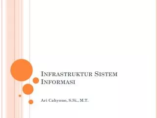 infrastruktur sistem informasi
