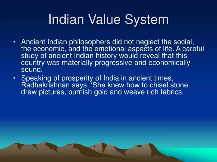 indian value system