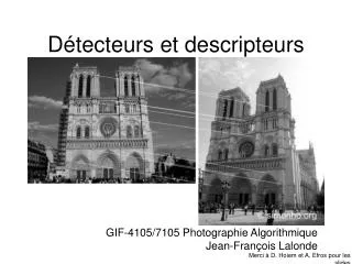 d tecteurs et descripteurs