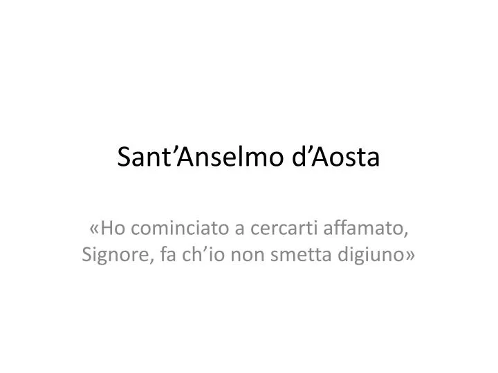 sant anselmo d aosta