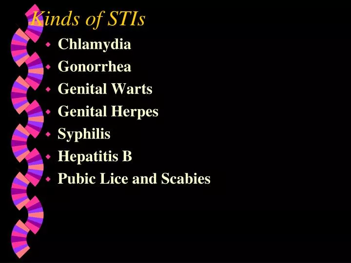 kinds of stis