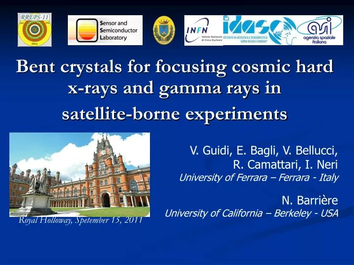 bent crystals for focusing cosmic hard x rays and gamma rays in satellite borne experiments