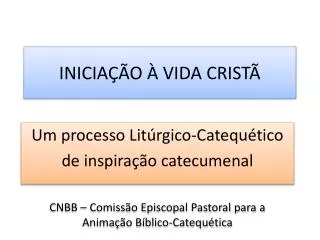 inicia o vida crist