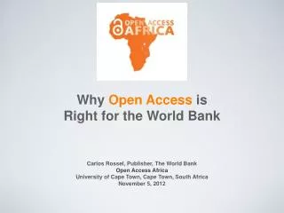Why Open Access is Right for the World Bank