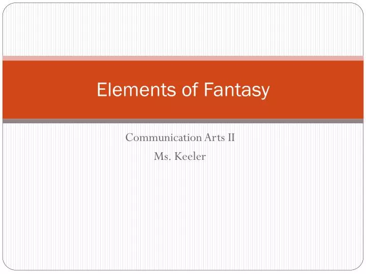 elements of fantasy