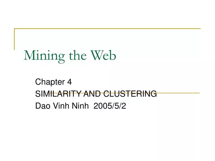 mining the web