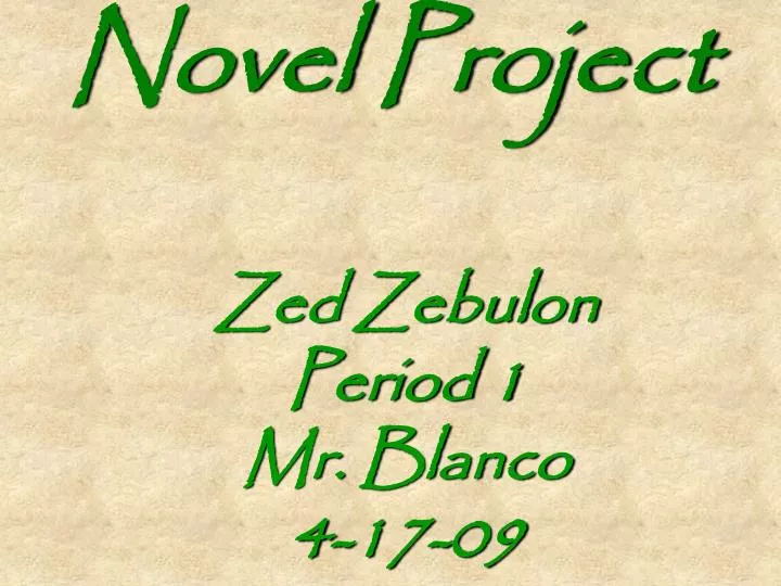 novel project