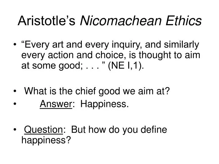 aristotle s nicomachean ethics