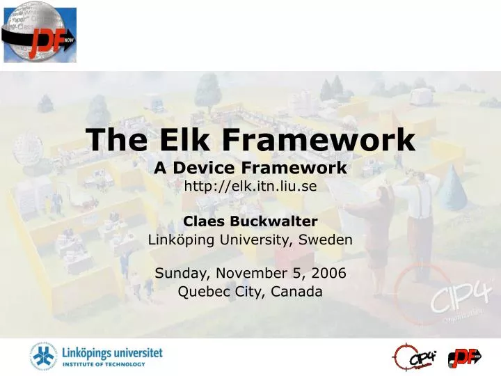 the elk framework a device framework http elk itn liu se