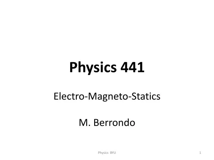 physics 441