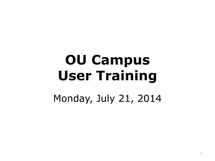 ou campus user training